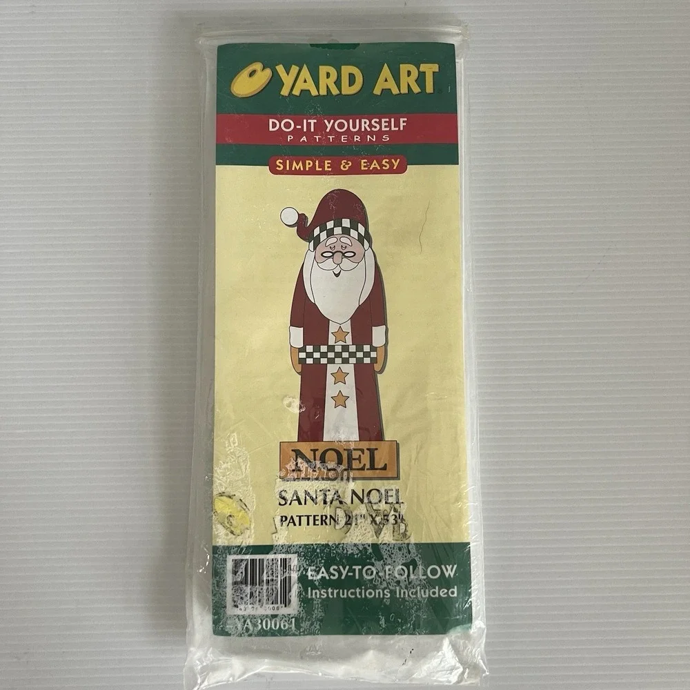 Yard Art Do It Yourself Wood Patterns Santa Reindeer Noel Lot of 3 Sealed